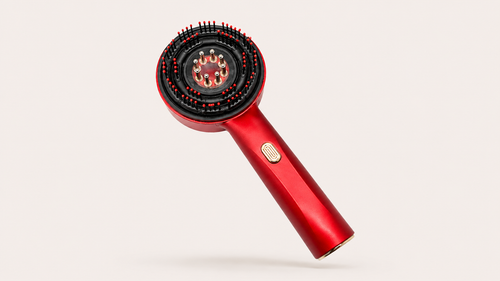Cepillo Masajeador con Luz Roja y Aplicador de Sérum