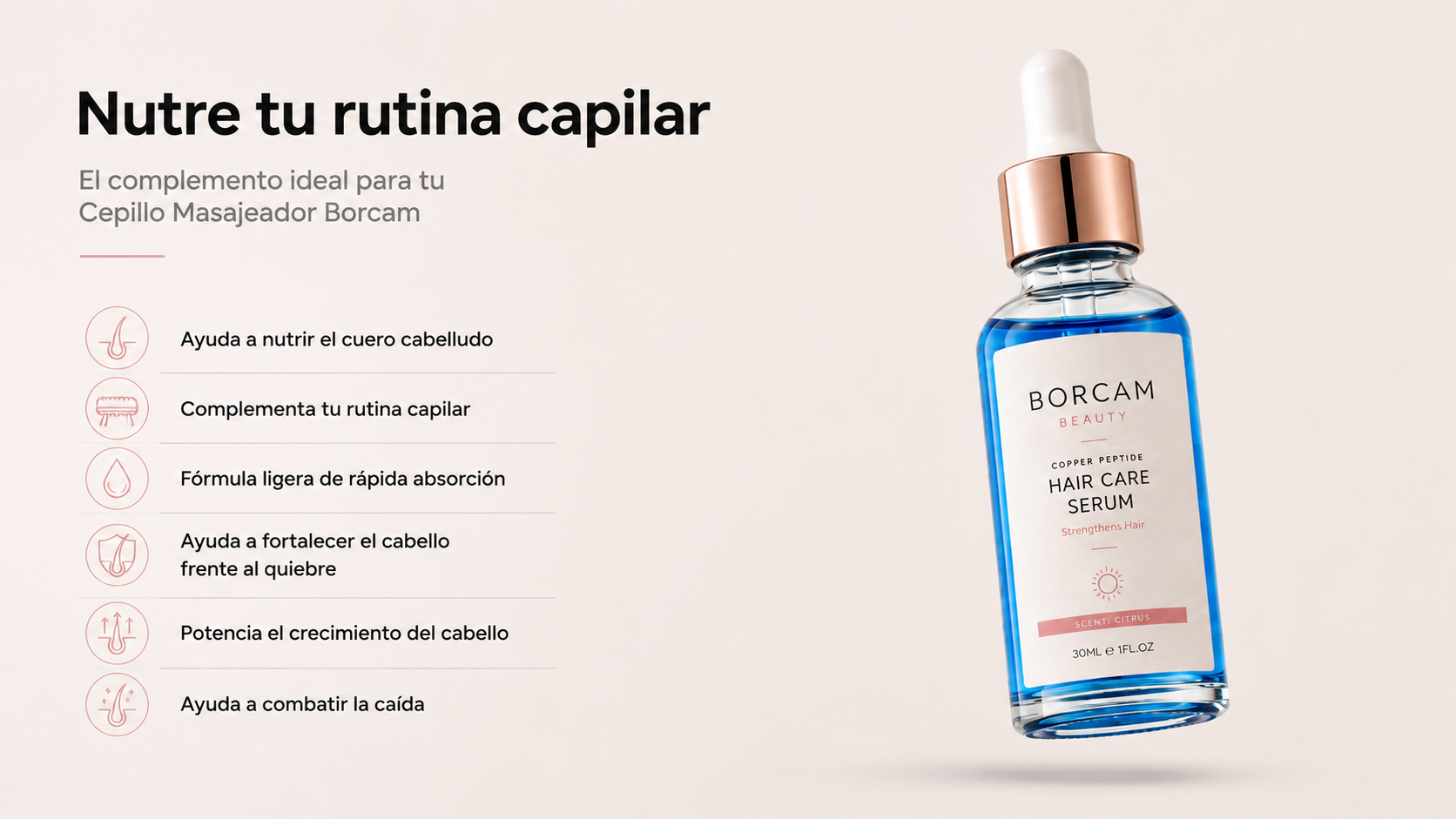 Sérum Capilar Nutritivo con Péptidos de Cobre 30ml
