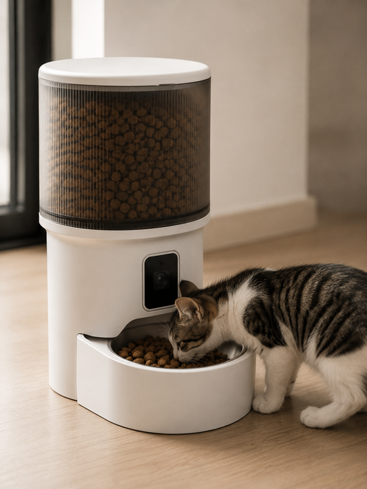 Comedero Automático Inteligente para Gatos y Perros – Cámara WiFi 4L