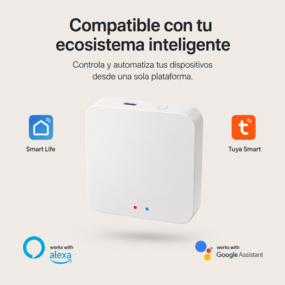 Gateway Tuya WiFi + Bluetooth Mesh – Hub para Hogar Inteligente