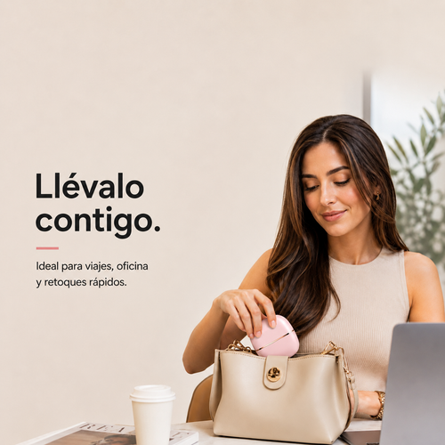 Mini Cepillo Alisador Inalámbrico Recargable USB-C