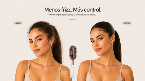 Cepillo Spray 2 en 1 para Control de Frizz y Baby Hairs