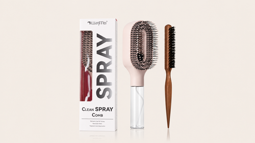 Cepillo Spray 2 en 1 para Control de Frizz y Baby Hairs