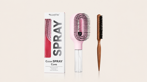 Cepillo Spray 2 en 1 para Control de Frizz y Baby Hairs