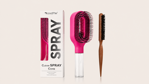 Cepillo Spray 2 en 1 para Control de Frizz y Baby Hairs