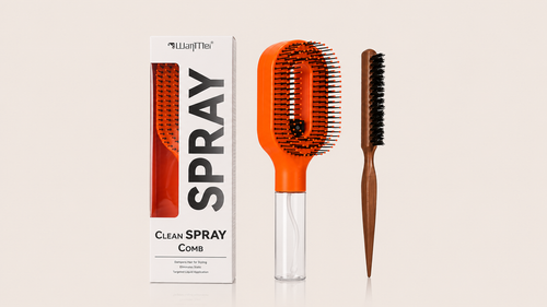Cepillo Spray 2 en 1 para Control de Frizz y Baby Hairs