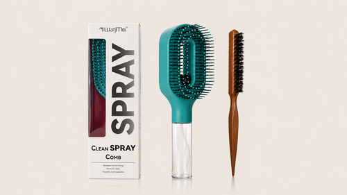 Cepillo Spray 2 en 1 para Control de Frizz y Baby Hairs