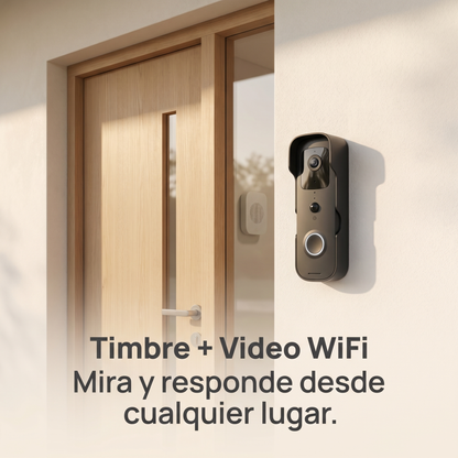 Smart WiFi Doorbell with 1080p Camera + Wireless Receiver | Tuya