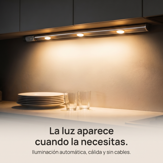 Luz LED con Sensor de Movimiento Recargable USB-C