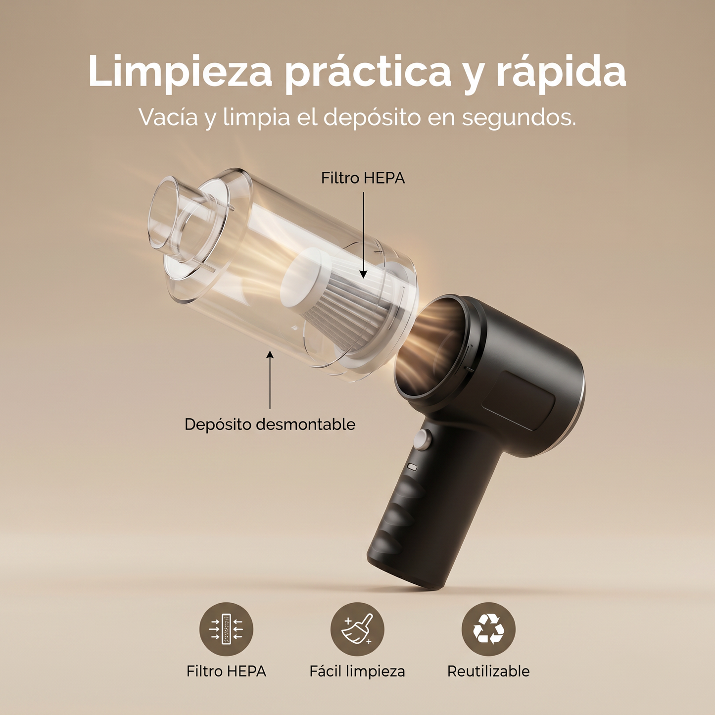 Mini Aspiradora Sin Cable