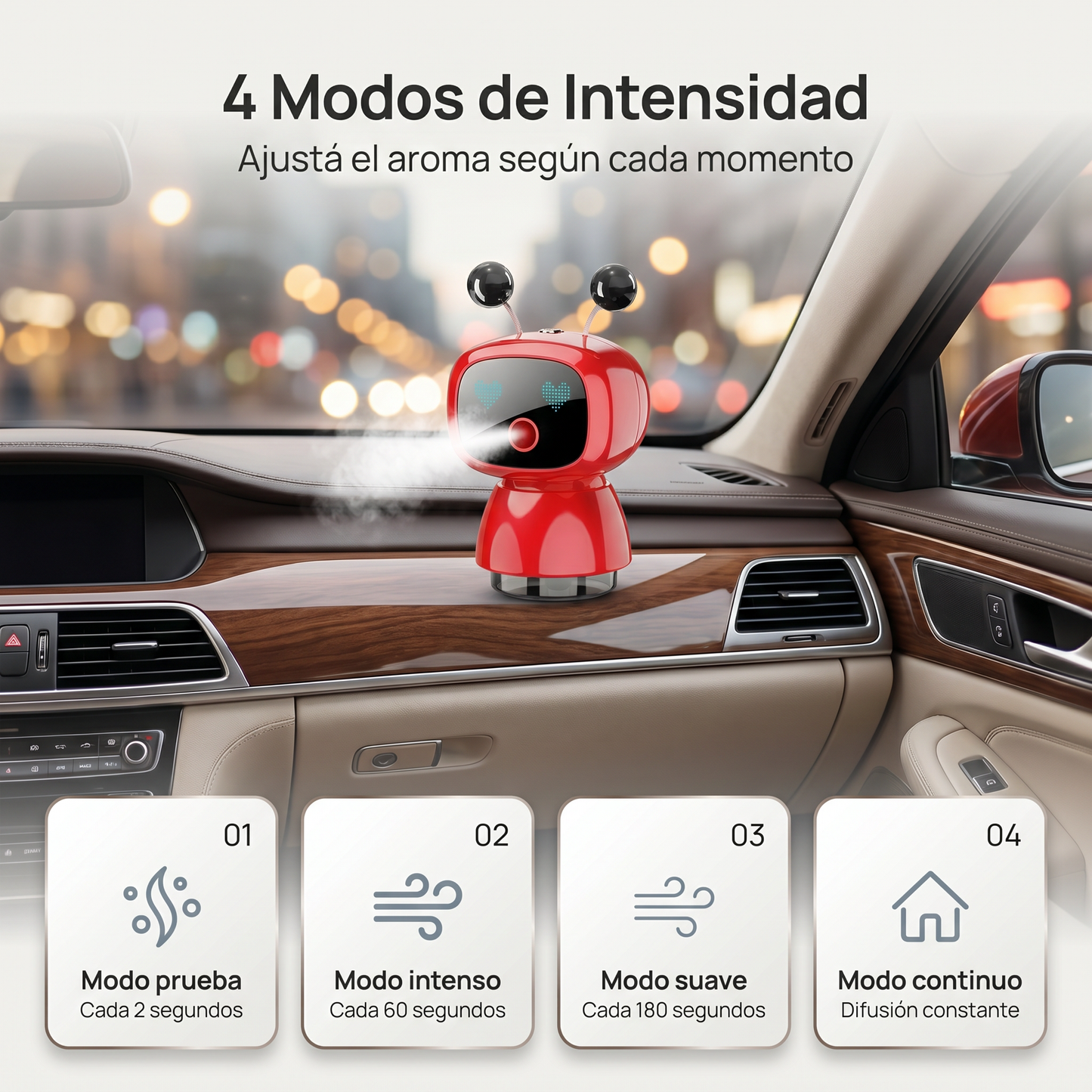 Aromatizador Inteligente Recargable para Auto
