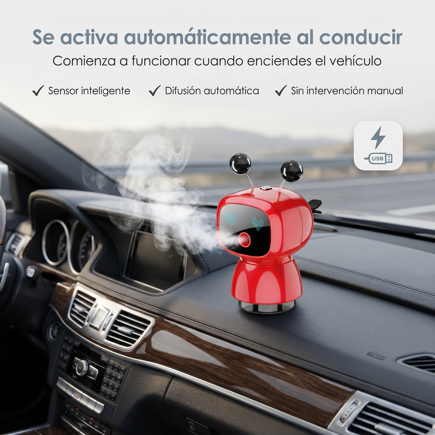 Aromatizador Inteligente Recargable para Auto