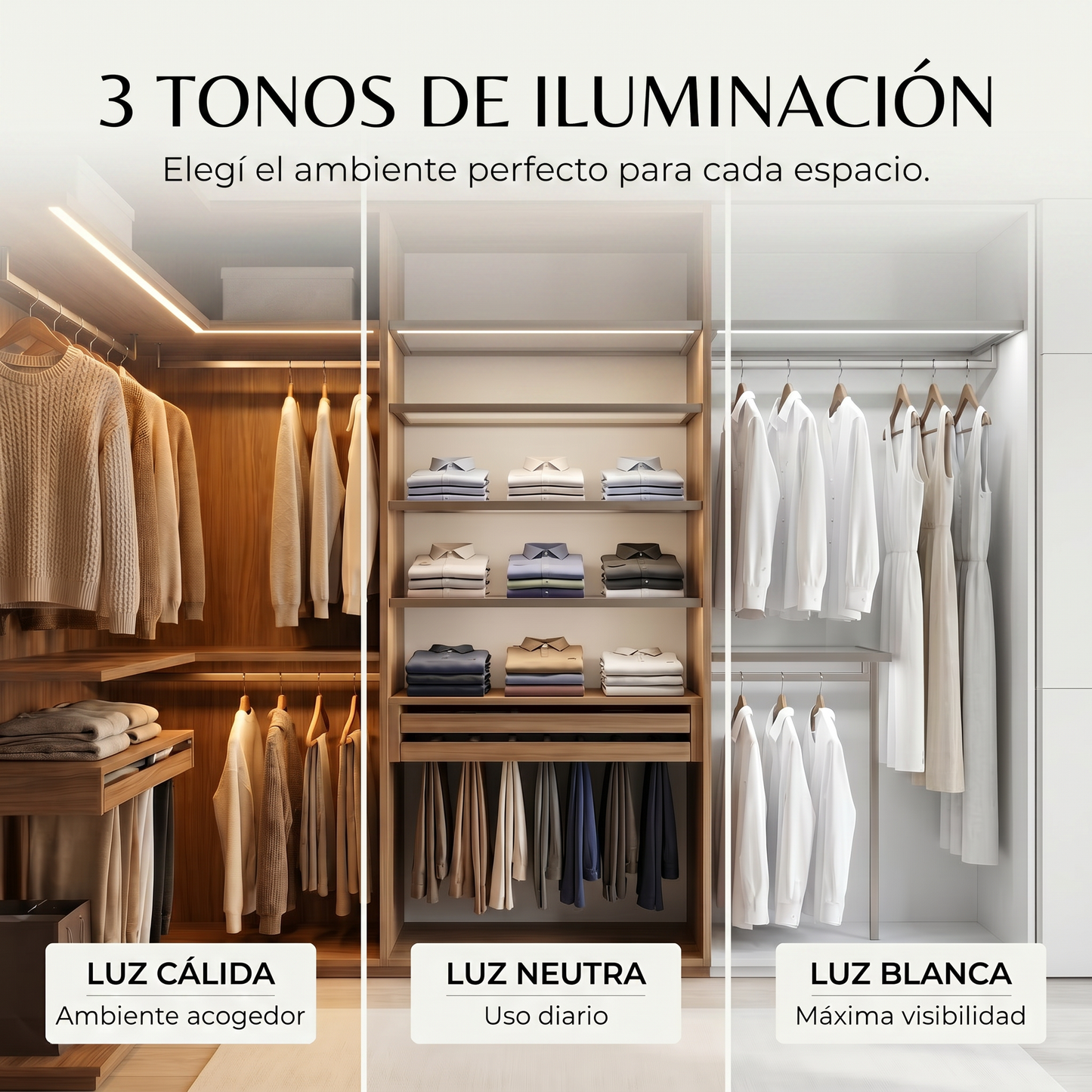 Luz LED con Sensor de Movimiento Recargable USB-C
