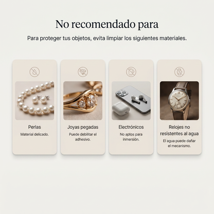 Limpiador Ultrasónico Recargable con UV – Joyas, Lentes, Brochas